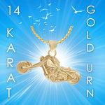 Motorcycle 10KT or 14KT Gold Cremation Jewelry Urn - ORDER NOW