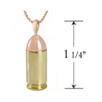 Rose Gold 10KT Bullet Cremation Jewelry Urn - ORDER NOW