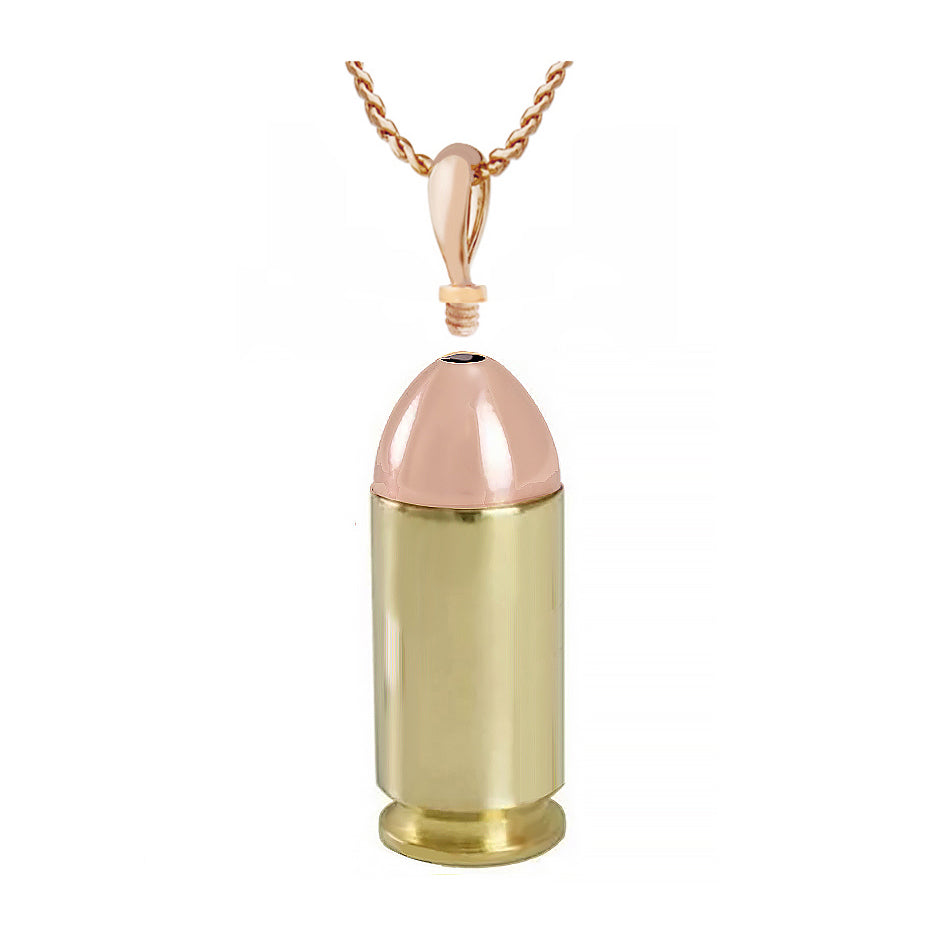 Rose Gold 10KT Bullet Cremation Jewelry Urn - ORDER NOW