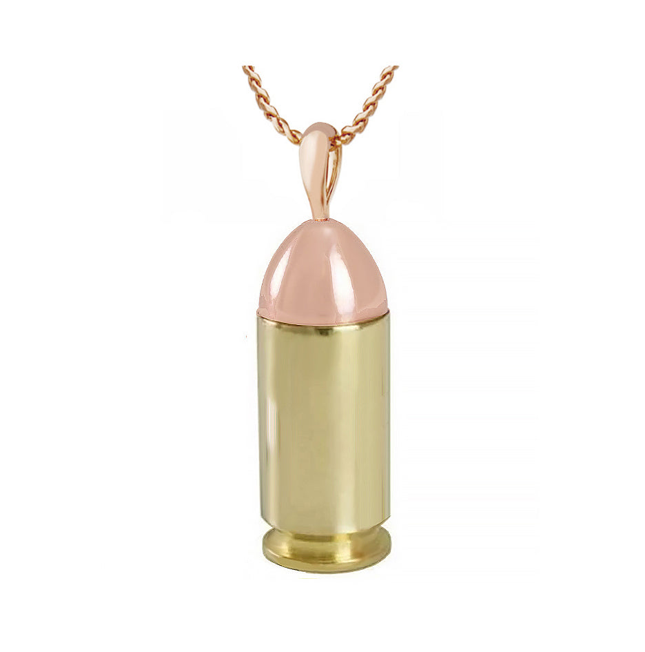 Rose Gold 10KT Bullet Cremation Jewelry Urn - ORDER NOW