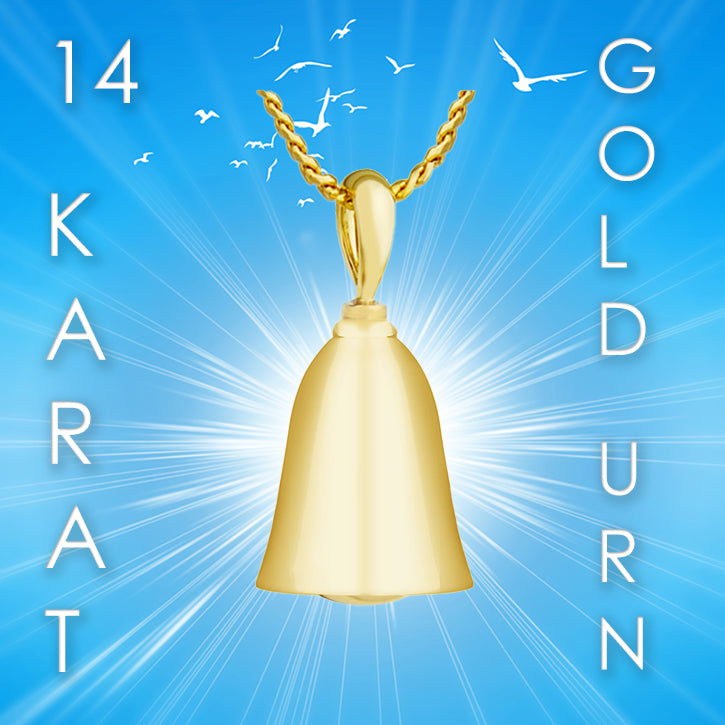 Love Bell 14KT Gold Cremation Jewelry Urn - SHIPS NOW