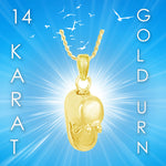 Baby Bootie 10KT or 14KT Gold Cremation Jewelry Urn - SHIPS NOW