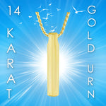 Sleek Cylinder 10KT or 14KT Gold Cremation Jewelry Urn - SHIPS NOW