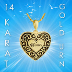 Forever 10KT or 14KT Gold Cremation Jewelry Urn - SHIPS NOW