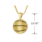 Basketball 10KT Gold Cremation Jewelry Urn - SHIPS NOW