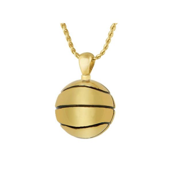 Basketball 10KT Gold Cremation Jewelry Urn - SHIPS NOW