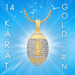 Football 10KT or 14KT Gold Cremation Jewelry Urn - ORDER NOW