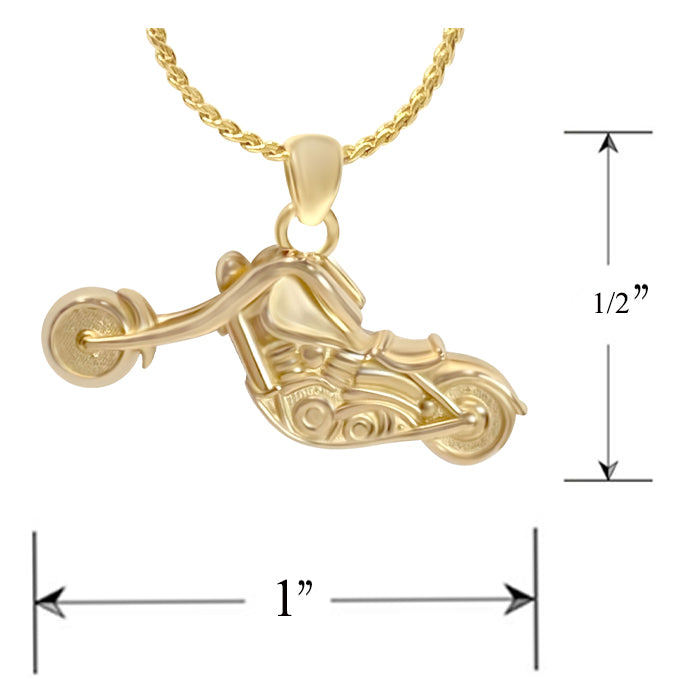 Motorcycle 10KT or 14KT Gold Cremation Jewelry Urn - ORDER NOW