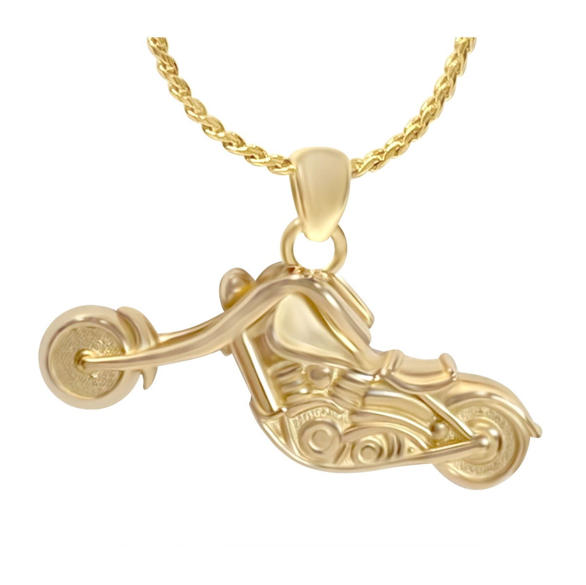 Motorcycle 10KT or 14KT Gold Cremation Jewelry Urn - SHIPS NOW