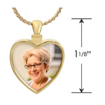 Photo Heart 10KT or 14KT Gold Cremation Jewelry Urn - SHIPS NOW