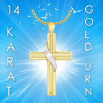 Our Savior Cross 10KT or 14KT Gold Cremation Jewelry Urn - ORDER NOW