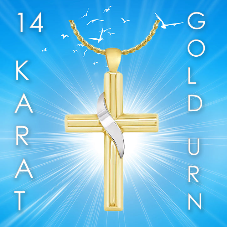 Our Savior Cross 10KT or 14KT Gold Cremation Jewelry Urn - ORDER NOW