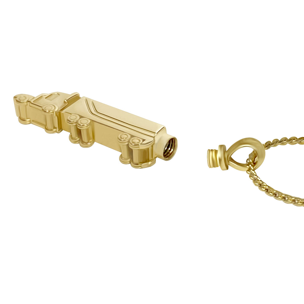 Truck Driver 10KT or 14KT Gold Cremation Trucker Jewelry Urn - ORDER NOW
