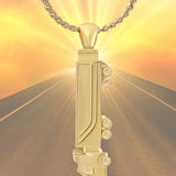 Truck Driver 10KT or 14KT Gold Cremation Trucker Jewelry Urn - ORDER NOW