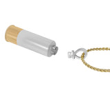 Shotgun Shell 10KT or 14KT Yellow & White Gold Cremation Jewelry Urn - SHIPS NOW
