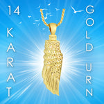 Angel Wing 10KT or 14KT Gold Cremation Jewelry Urn - ORDER NOW