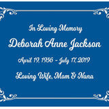 Colorful Heart Leaf Name Plates For Cremation Urns