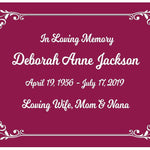 Colorful Heart Leaf Name Plates For Cremation Urns