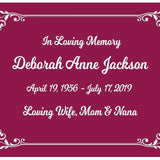 Colorful Heart Leaf Name Plates For Cremation Urns