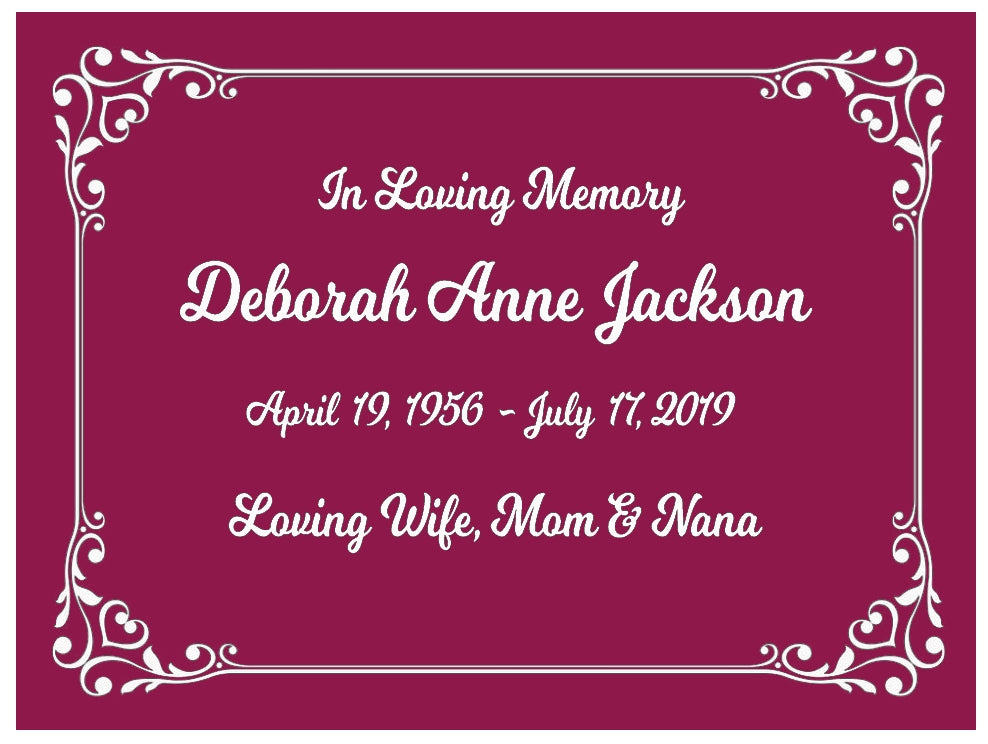 Colorful Heart Leaf Name Plates For Cremation Urns