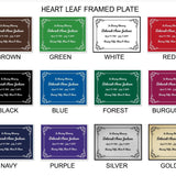 Colorful Heart Leaf Name Plates For Cremation Urns