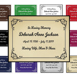 Colorful Heart Leaf Name Plates For Cremation Urns