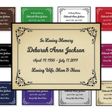 Colorful Heart Leaf Name Plates For Cremation Urns