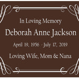 Colorful Name Plates For Cremation Urns