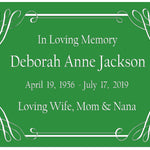 Colorful Name Plates For Cremation Urns