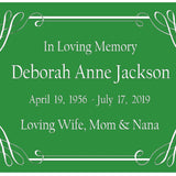 Colorful Name Plates For Cremation Urns