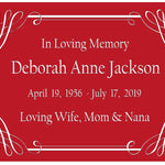 Colorful Name Plates For Cremation Urns