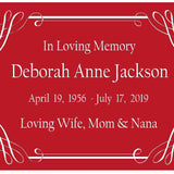 Colorful Name Plates For Cremation Urns