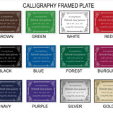 Colorful Calligraphy Name Plates For Cremation Urns