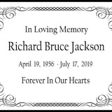 Colorful Scroll Name Plates For Cremation Urns