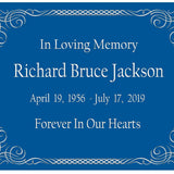 Colorful Scroll Name Plates For Cremation Urns