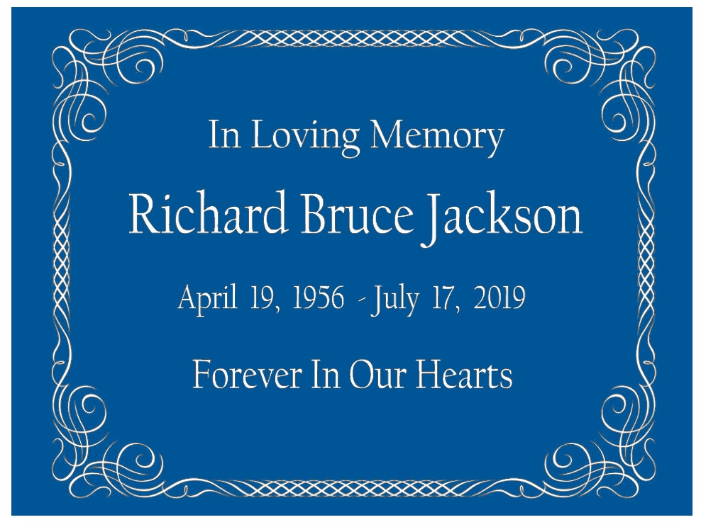 Colorful Scroll Name Plates For Cremation Urns