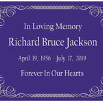 Colorful Scroll Name Plates For Cremation Urns