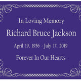 Colorful Scroll Name Plates For Cremation Urns