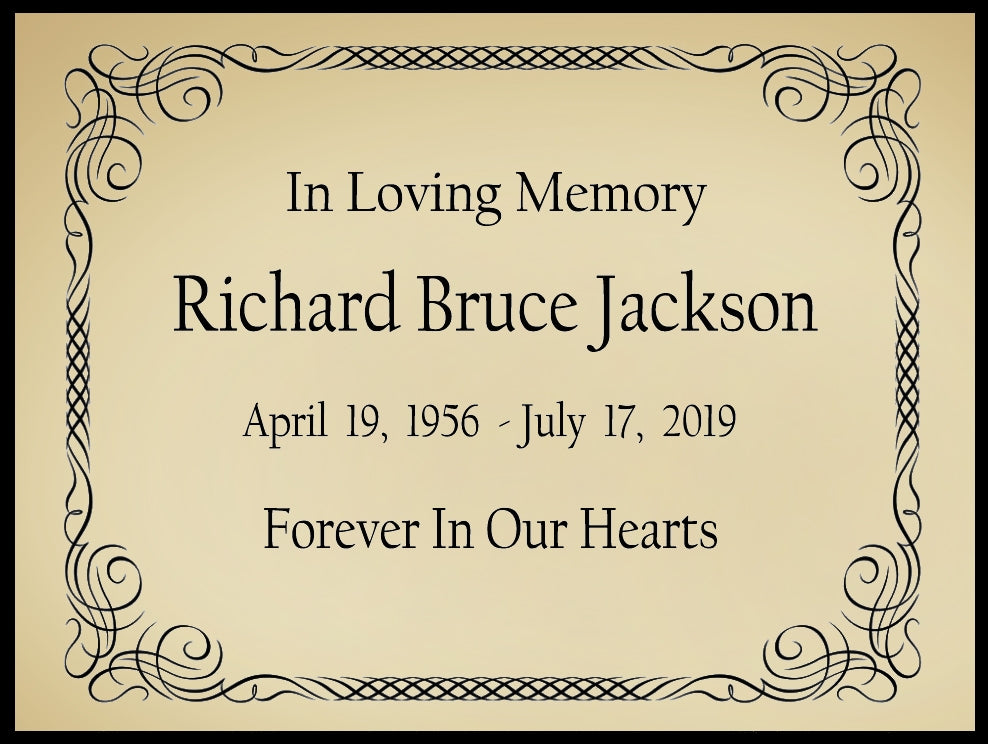 Colorful Name Plates For Cremation Urns