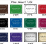 Colorful Scroll Name Plates For Cremation Urns