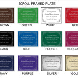 Colorful Scroll Name Plates For Cremation Urns