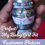 Princess Angel Pewter Keepsake Urn - Love Charms™ Option
