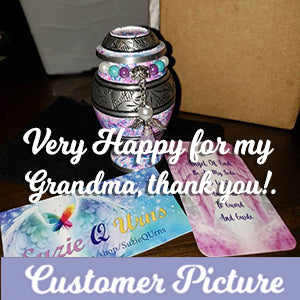 Princess Angel Pewter Keepsake Urn - Love Charms™ Option