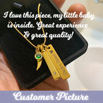 Golden Bar Crystal Pendant Ash Urn - Love Charms™ Option