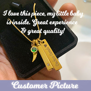 Golden Bar Crystal Pendant Ash Urn - Love Charms™ Option