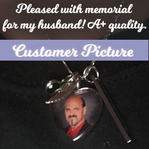 Color Photo Swing Heart Jewelry Urn Pendant - Love Charms® Option