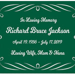 Colorful Swirl Name Plates For Cremation Urns