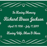 Colorful Swirl Name Plates For Cremation Urns
