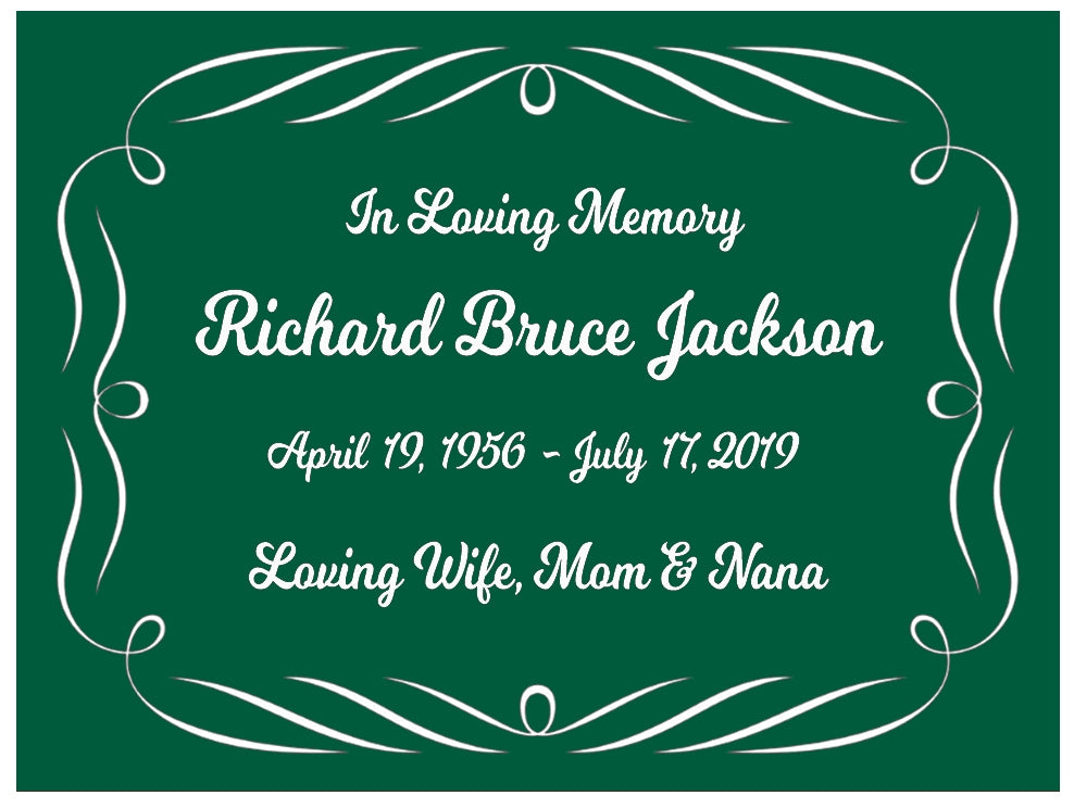 Colorful Swirl Name Plates For Cremation Urns