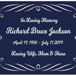 Colorful Swirl Name Plates For Cremation Urns
